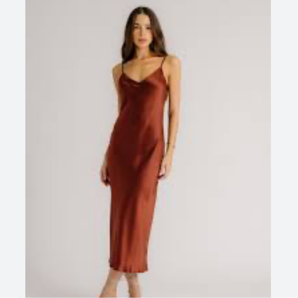 SABLYN silk Taylor V Neck Bias Cut Dress